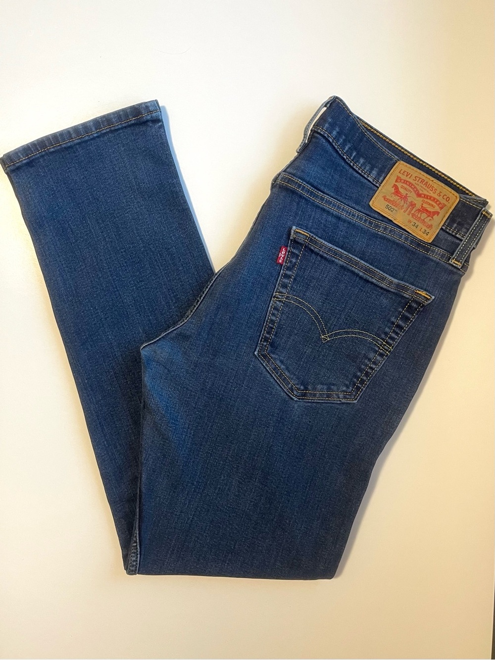 Levi's 502 Regular Taper Jeans - Dark Wash & Stretch - Size 34 | 34